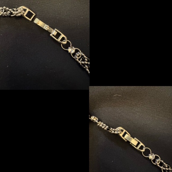 Stylish Silver and Black Infinity Chain Jewelry Set - Picture 4 of 4